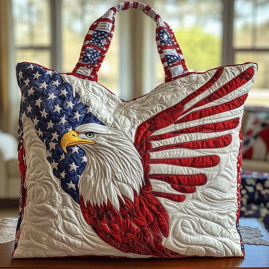 Patriotic Eagle Quilted Tote Bag GFTOXM347