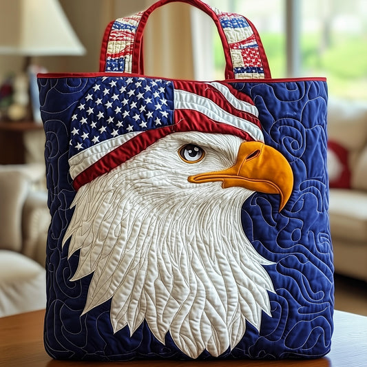 Patriotic Eagle Quilted Tote Bag GFTOXM349