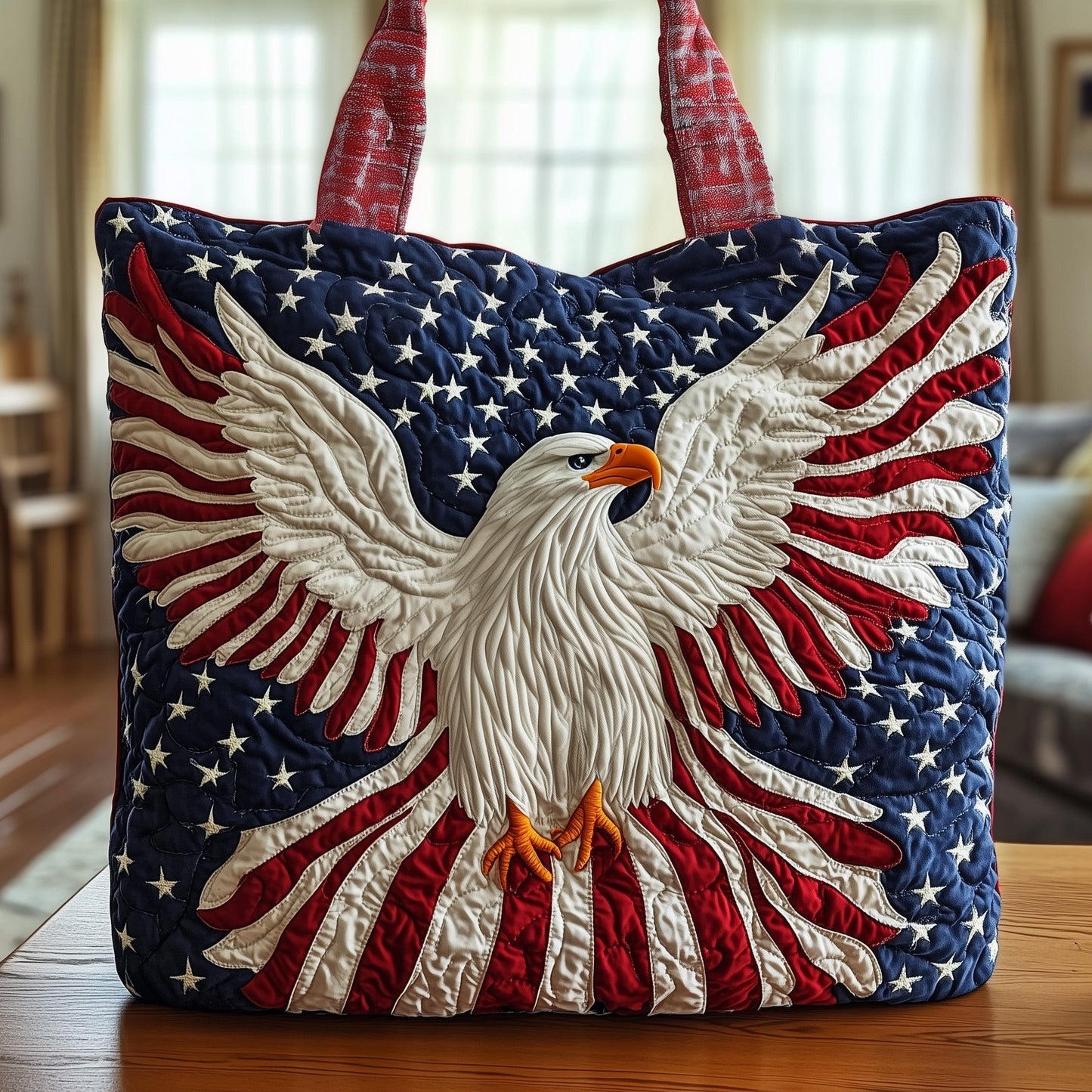 Patriotic Eagle Quilted Tote Bag GFTOXM350