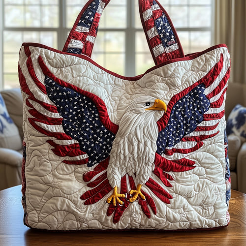 Patriotic Eagle Quilted Tote Bag GFTOXM352