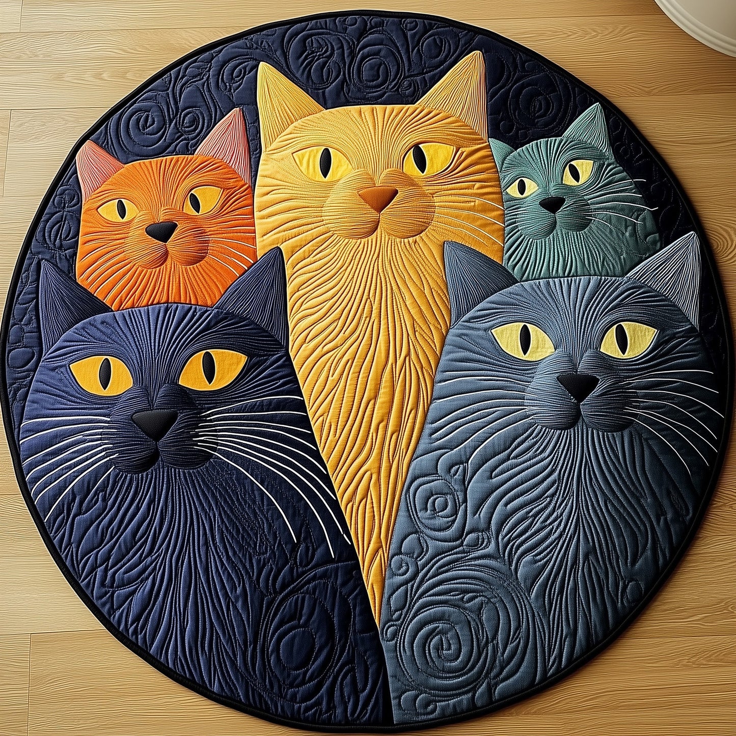 Cat Buddies Quilted Round Mat GFTOXM372