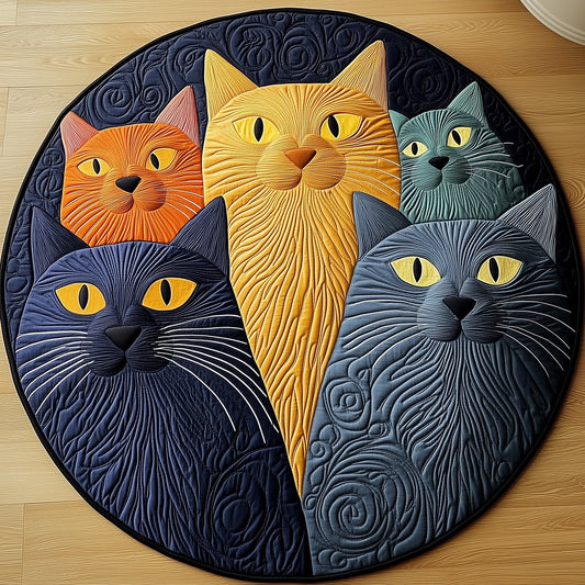 Cat Buddies Quilted Round Mat GFTOXM372
