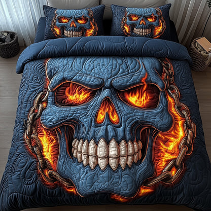 Skull With Chains Duvet Cover Set GFTOXM383
