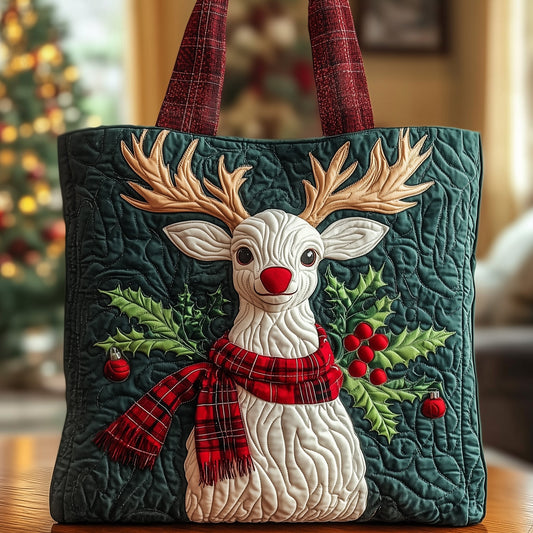 Christmas Reindeer Quilted Tote Bag GFTOXM390