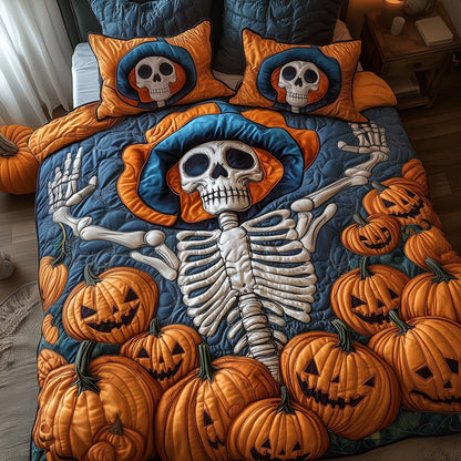 Skull With Pumpkin Duvet Cover Set GFTOXM399