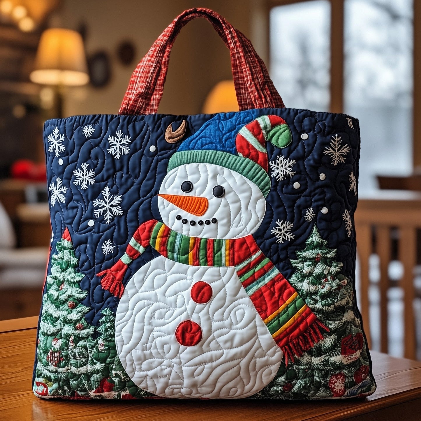 Christmas Snowman Quilted Tote Bag GFTOXM401