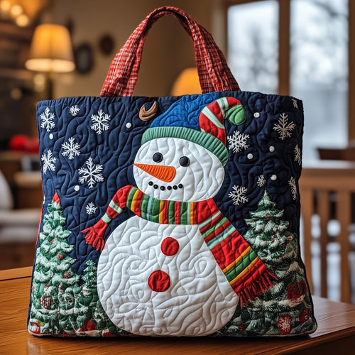 Christmas Snowman Quilted Tote Bag GFTOXM401