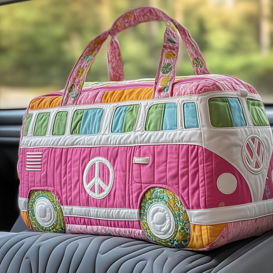 Adorable Pink Van Quilted Duffle Bag GFTOXM409
