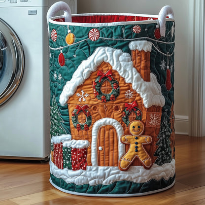 Christmas House Quilted Laundry Basket GFTOXM418