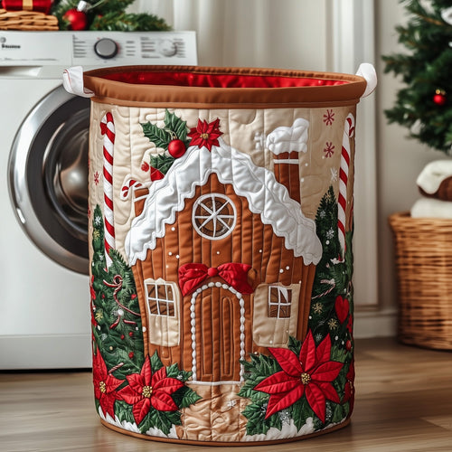 Gingerbread House Quilted Laundry Basket GFTOXM419