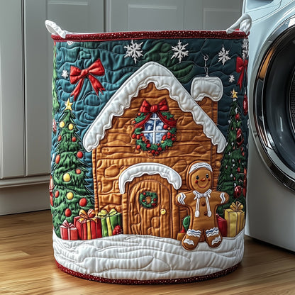 Gingerbread House Quilted Laundry Basket GFTOXM420