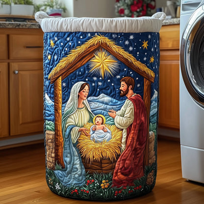 Nativity Quilted Laundry Basket GFTOXM424