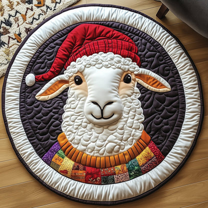 Christmas Sheep Quilted Round Mat GFTOXM440