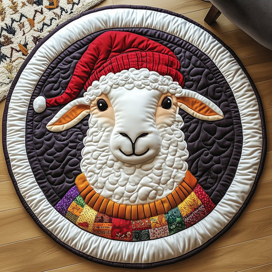 Christmas Sheep Quilted Round Mat GFTOXM440