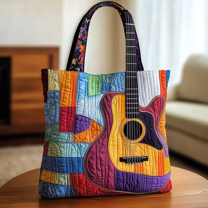Stylish Guitar Quilted Tote Bag GFTOXM450