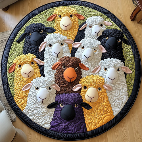 Sheep Band Quilted Round Mat GFTOXM455