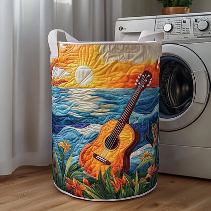 Guitar At Sunset Quilted Laundry Basket GFTOXM456