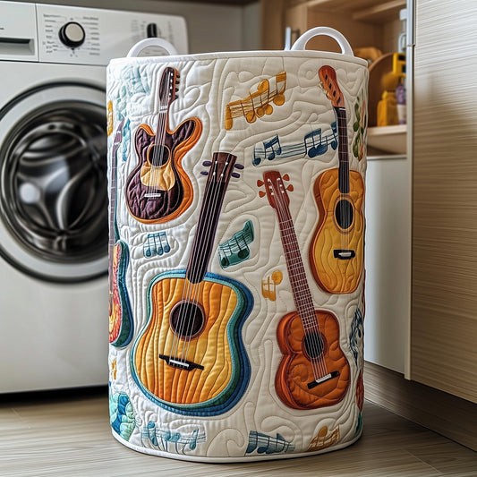 Guitar Band Quilted Laundry Basket GFTOXM457