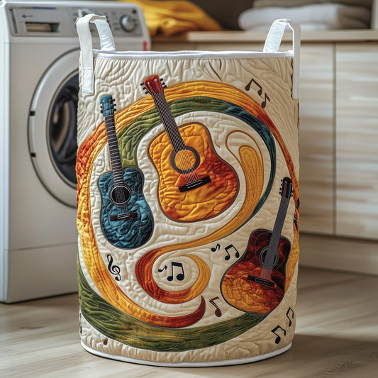 Swirly Music Quilted Laundry Basket GFTOXM459