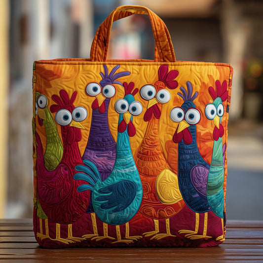 Too many chickens Quilted Tote Bag GFTOXM45