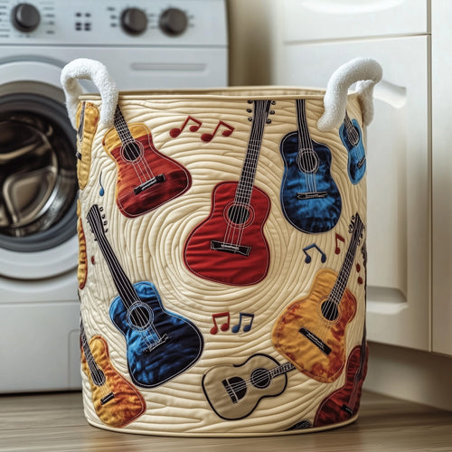 Guitar La La Quilted Laundry Basket GFTOXM460