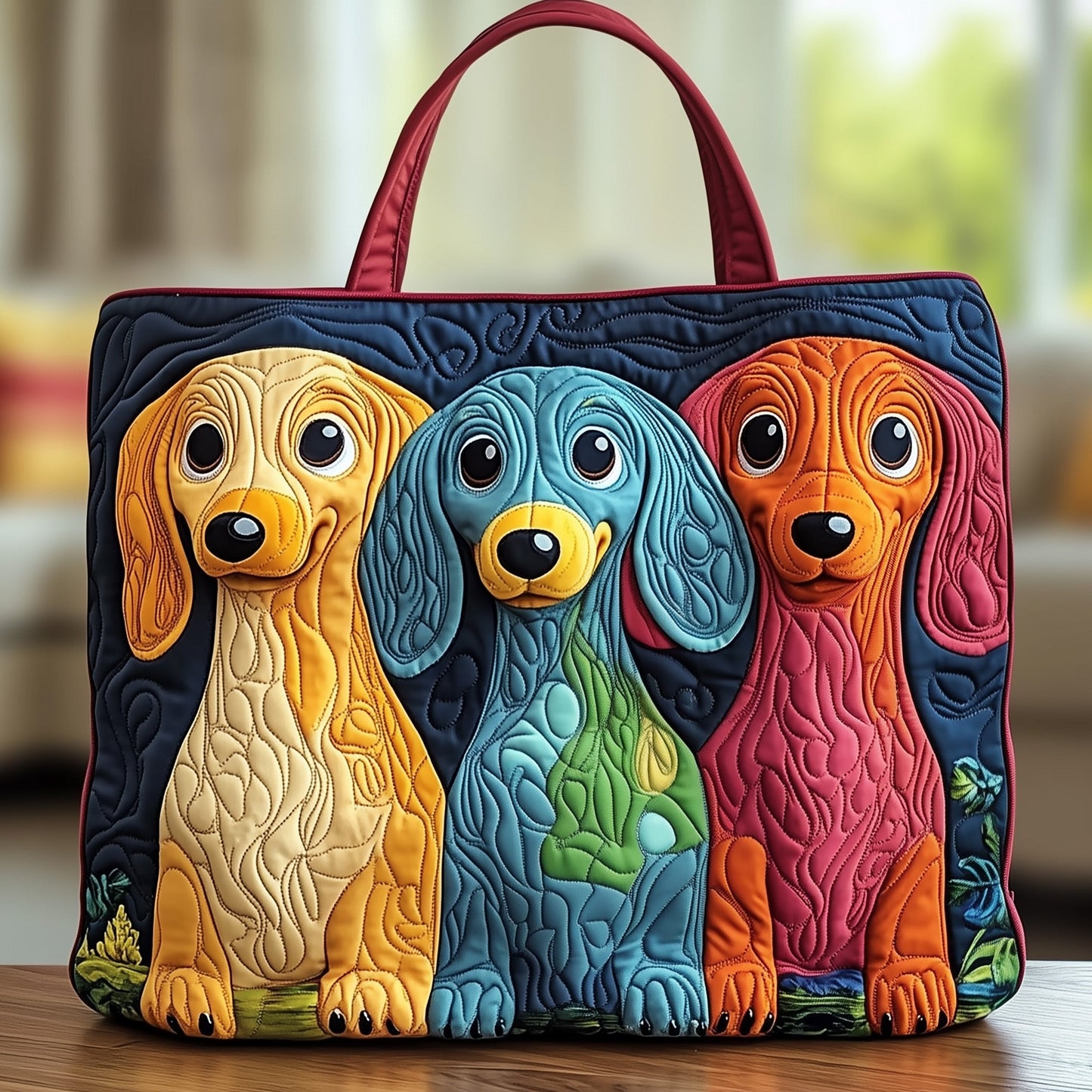 Dachshund Buddies Quilted Tote Bag GFTOXM463