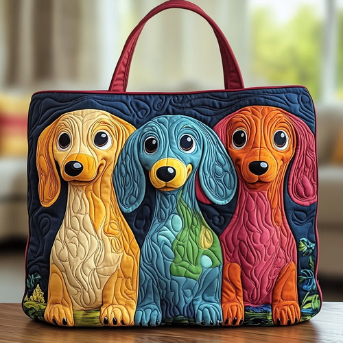 Dachshund Buddies Quilted Tote Bag GFTOXM463