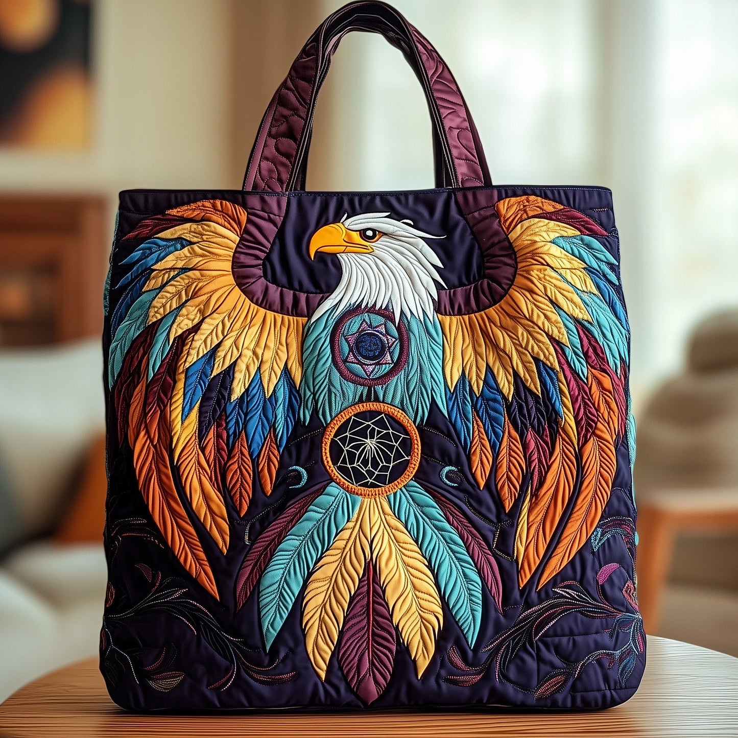 Native American Eagle Quilted Tote Bag GFTOXM468
