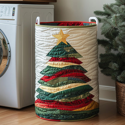 Christmas Tree Quilted Laundry Basket GFTOXM477
