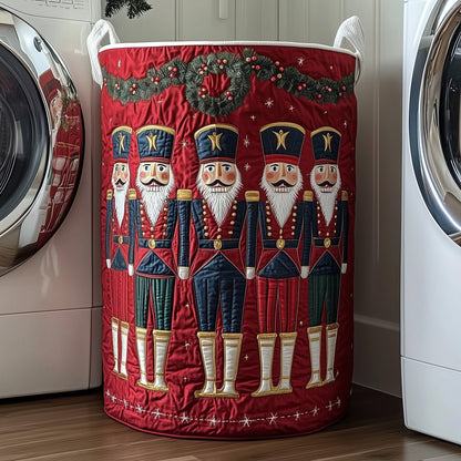 Christmas Nutcracker Quilted Laundry Basket GFTOXM484