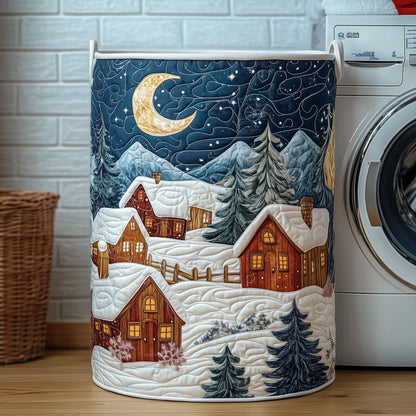 Christmas Village Quilted Laundry Basket GFTOXM490