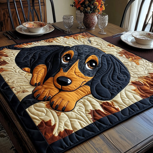 Dachshund Quilted Table Topper GFTOXM494