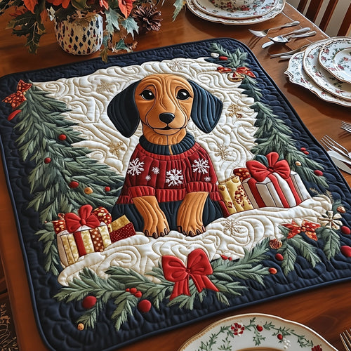 Dachshund Quilted Table Topper GFTOXM496