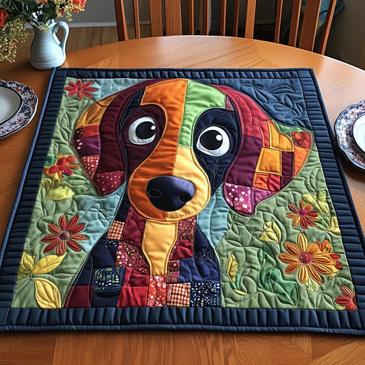 Dachshund Quilted Table Topper GFTOXM497