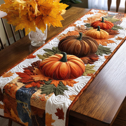 Pumpkin Autumn Quilted Table Runner GFTOXM51