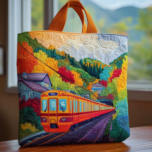 Autumn Train Quilted Tote Bag GFTOXM58
