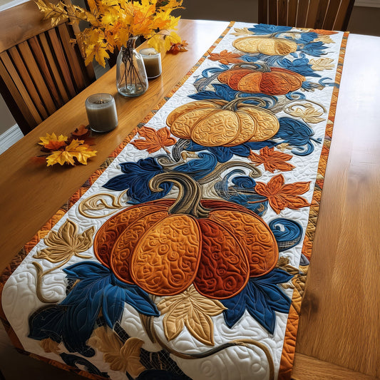 Autumn Pumpkin Quilted Table Runner GFTOXM65