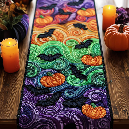 Bat Dance Night Quilted Table Runner GFTOXM76