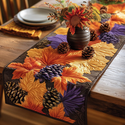 Autumn Pinecone Quilted Table Runner GFTOXM85