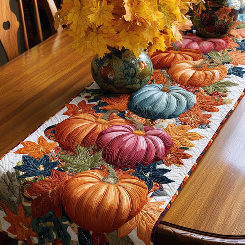 Colorful Pumpkin Quilted Table Runner GFTOXM86