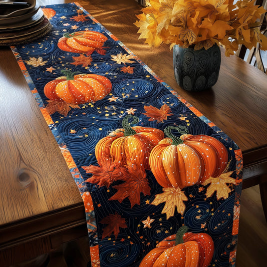 Cosmic Pumpkin Quilted Table Runner GFTOXM87