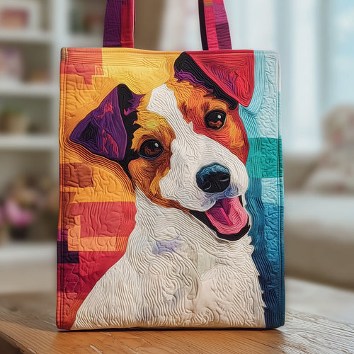 Colorful Jack Russell Quilted Tote Bag GFTOXM96