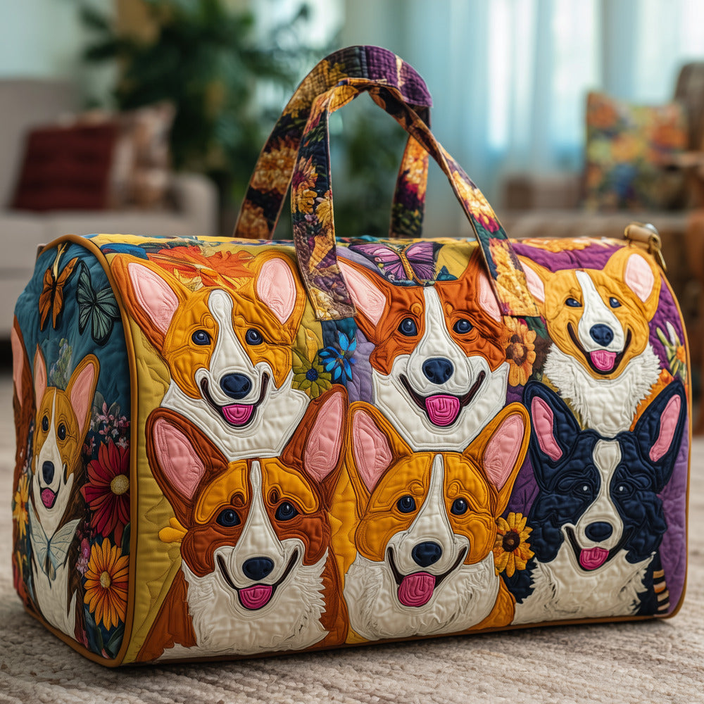 Adorable Corgi Quilted Duffle Bag GFTOYC05