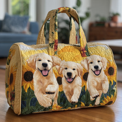 Sunflower Golden Retriever Quilted Duffle Bag GFTOYC08