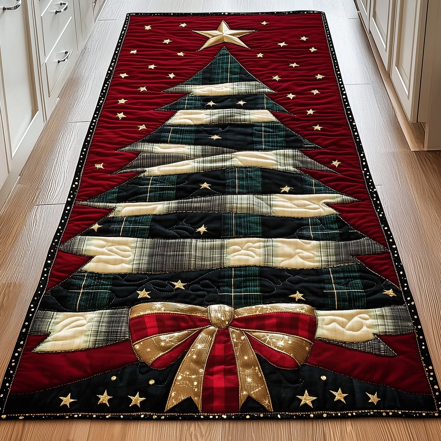 Starry Christmas Tree Runner Rug GFTOYC1017