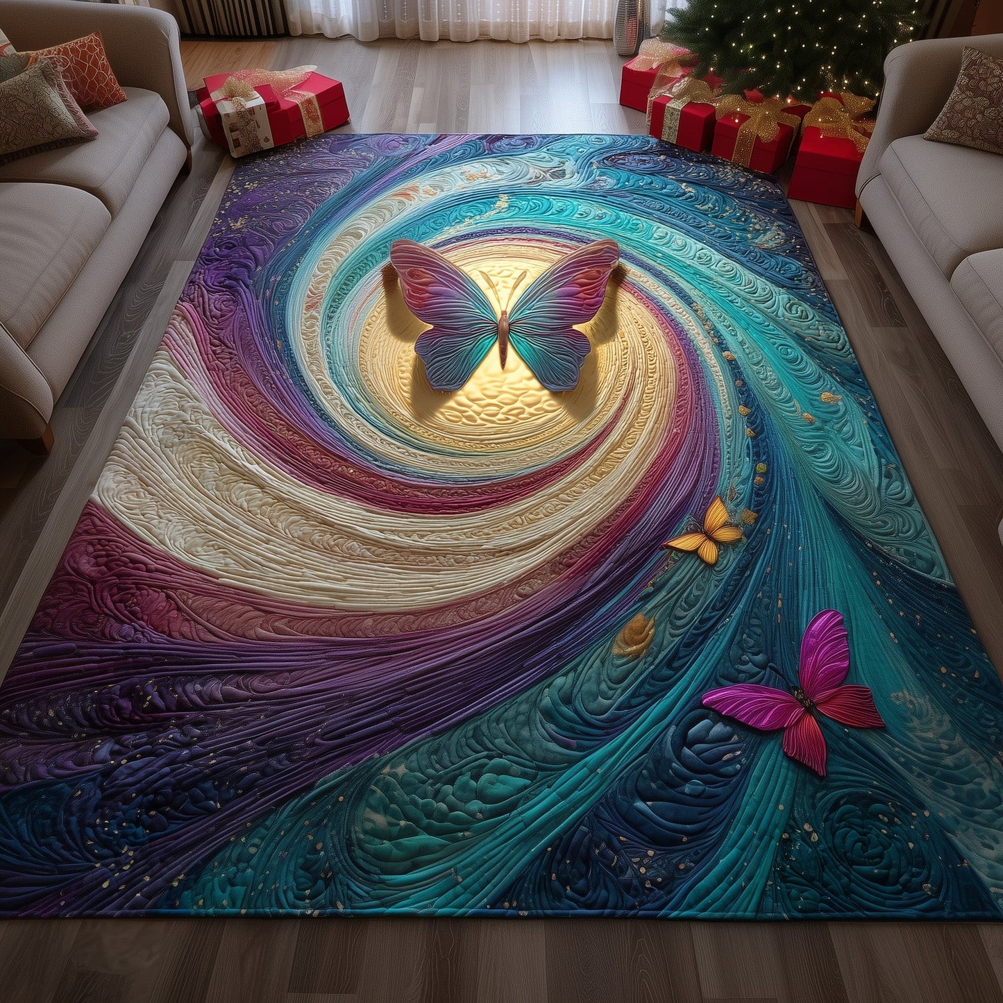 Butterfly Vortex Area Rug GFTOYC1022