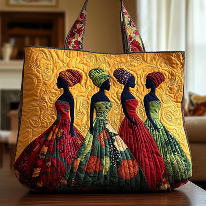African silhouettes Quilted Tote Bag GFTOYC1068