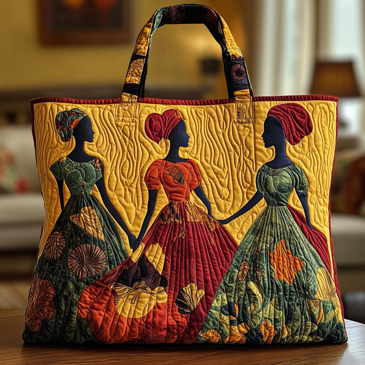 African silhouettes Quilted Tote Bag GFTOYC1069