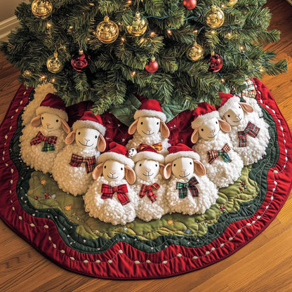 Adorable Sheep Quilted Tree Skirt GFTOYC1111