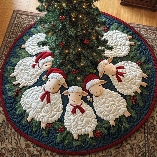 Adorable Sheep Quilted Tree Skirt GFTOYC1112